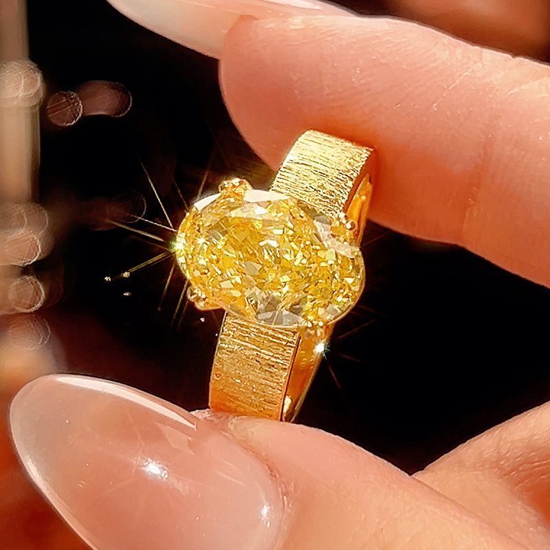 Yellow diamond ring