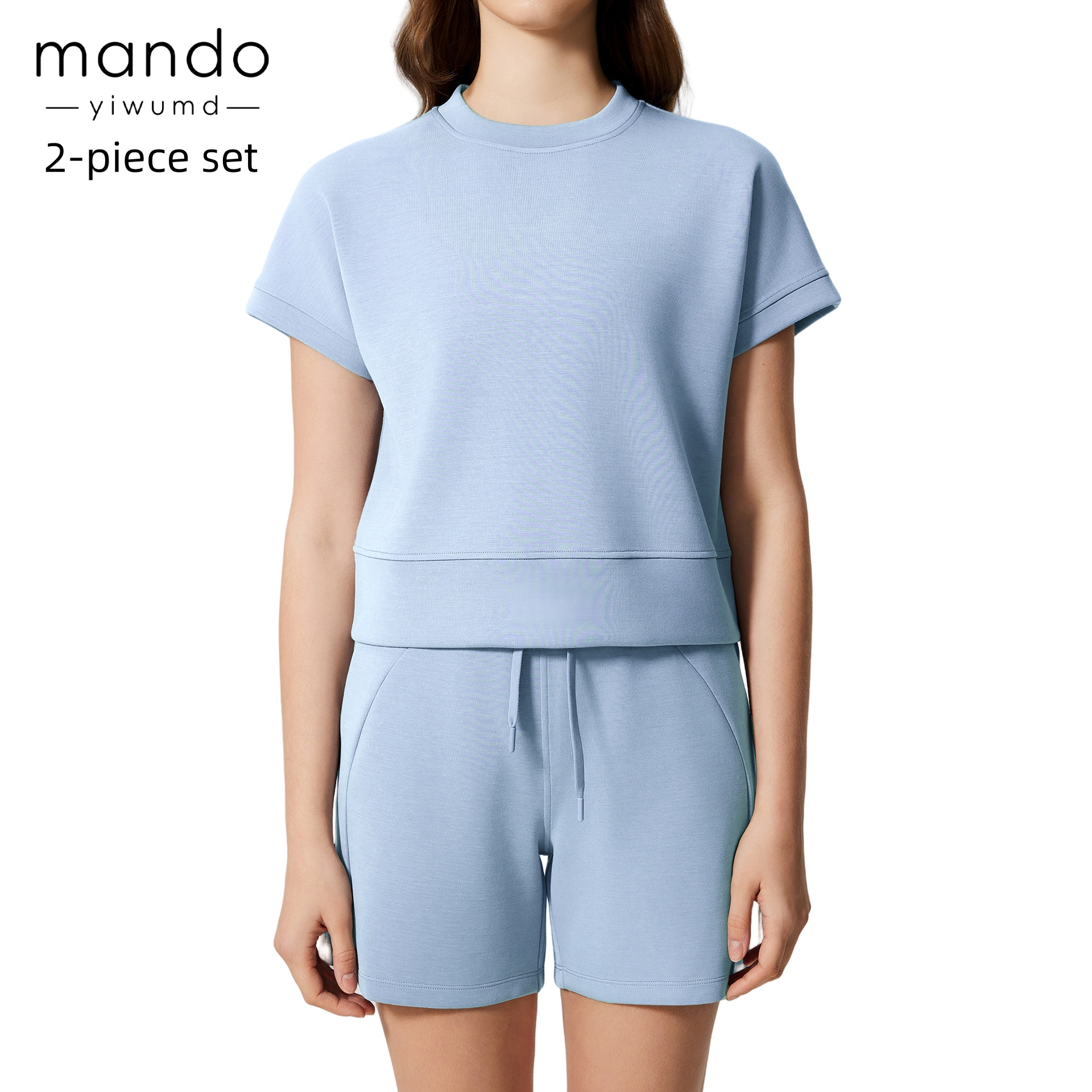 T-shirt + short 1 Bleu clair