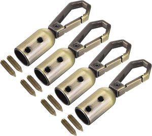 8毫米/0.32英寸绳索端盖旋转钩端盖桶珠终止器带螺钉寻找流苏珠宝制作包带