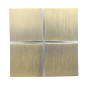 GVS or <strong>HDL</strong> EIB KNX <strong>System</strong> Compatible Smart Switch and Thermostat Light Aluminum Touch Panel Material - Product Image 1