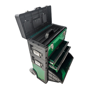 便携式滚动手推车工具箱防破碎塑料工具箱储物五金塑料易携带箱