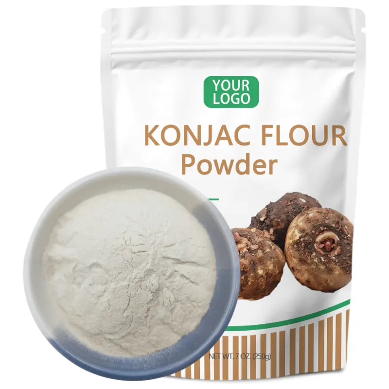 Alta Qualidade 100% Puro Natural Konjac Farinha Em Pó Konjac Raiz Em Pó