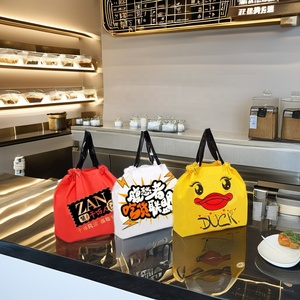 Giyim ambalaj ve Take-Away alışveriş kullanımı için Logo ile özel baskılı plastik ipli çanta - Product Image 5