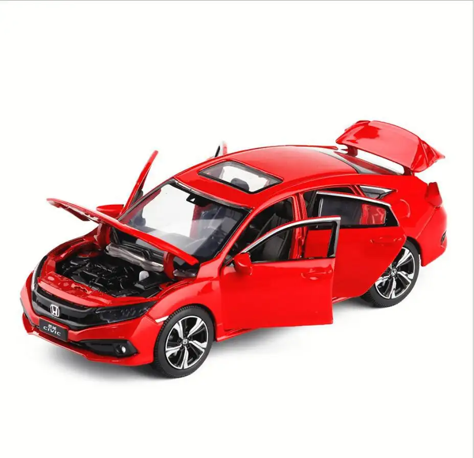 Jkm 1:32 Honda Civic Janpan Car Mode Voor Collectie En Creatieve Gift Legering Met Geluid En Licht Pullback Auto Speelgoed