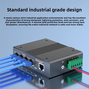 Commutatore industriale del monitoraggio di sicurezza di tipo rotaia di grado 100m Gigabit con rete IP del connettore RJ45 - Product Image 5