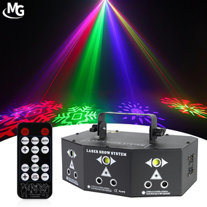 Prezzo di fabbrica DJ attrezzature Mini 9 occhi luce Laser LED testa mobile luce Laser con telecomando per la festa in discoteca - Product Image 2