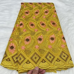 Mới Nhất Châu Phi Ren Vải Chất Lượng Cao 100% Bông Thêu Vải <span class=keywords><strong>Lafayette</strong></span> Thụy Sĩ Ren Khâu Quần Áo Trong Thụy Sĩ - Product Image 3