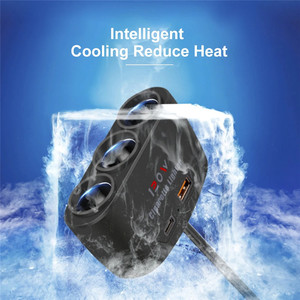 3合1通用串行总线C型插座120瓦汽车点烟器分离器12V 24v快速充电器电话电源适配器，适用于汽车DVR全球定位系统仪表盘 - Product Image 6
