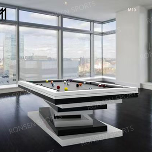 Ronsen popüler satış yeni tasarım lüks stil 7ft 8ft 9ft boyutu katı ahşap ve kayrak üst Modern tasarım bilardo bilardo masası - Product Image 6