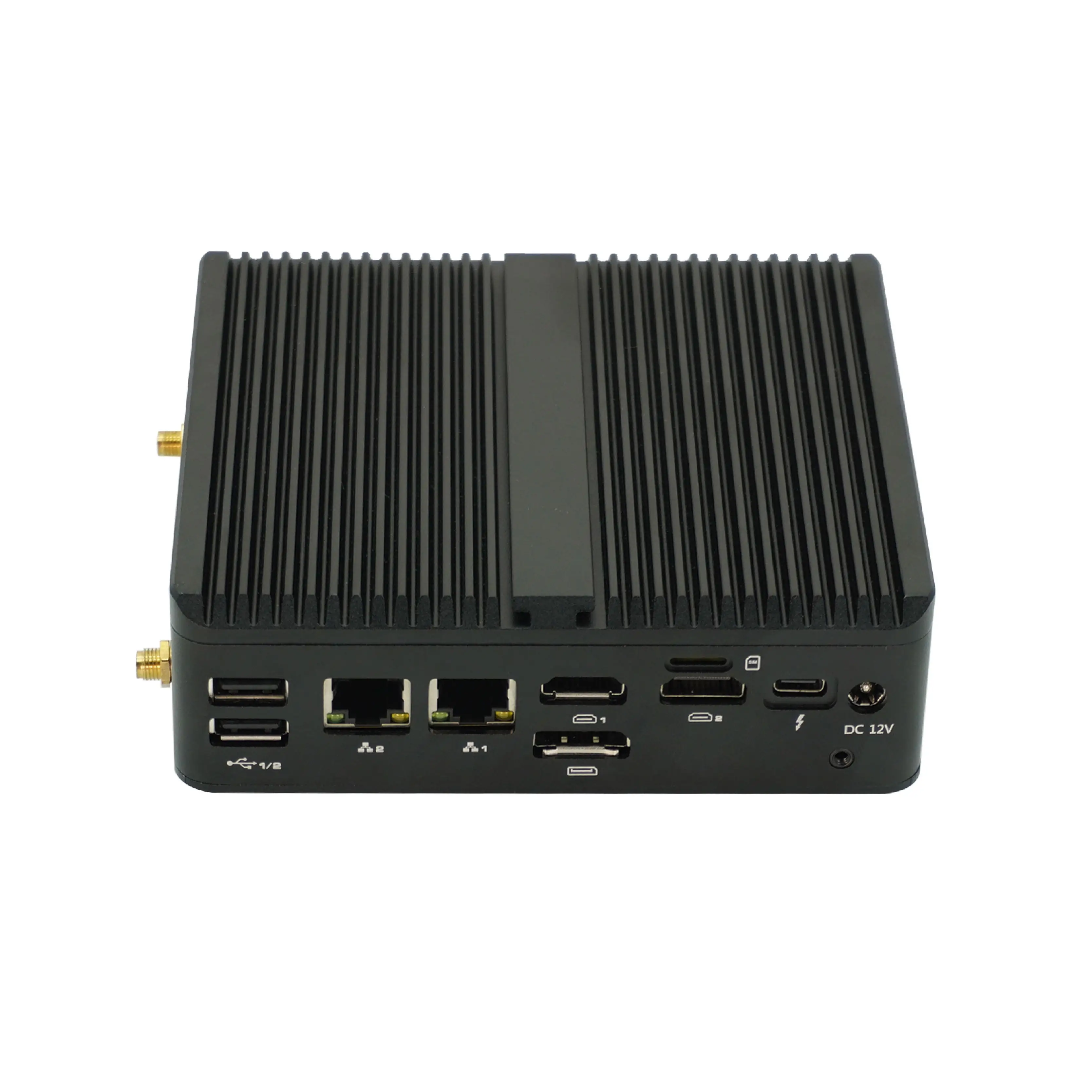 Pequena caixa para computador, mini PCS tipo C-2 Lan 2 RS232 3x 4K, mini PCS para PCs linux 4G LTE Mini N100