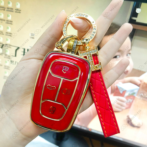 Free Samples TPU Flip Folding Car Key Case for <strong>TATA</strong> Vista Manza <strong>Indica</strong> CV4490 4-Button Key Cover with Keychain Protector - Product Image 5