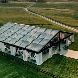 Sang trọng trong suốt marquee tường kính lớn 10x30 lều đám cưới cho các sự kiện 100 người ngoài trời Kính lều - Product Image 3