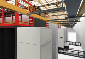 Çin fabrika Lepin Modern Meta satır modüler veri merkezleri entegre soğutma ve güç sistemi anahtar sıvı soğutma rafı skid