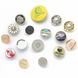 Nuevos botones Logotipo de marca personalizado Botones de color, botón a presión de metal plano para ropa - Product Image 6