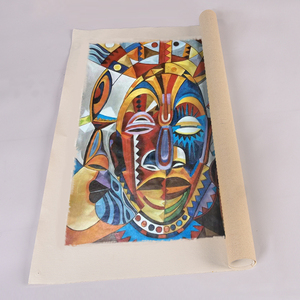 <strong>Surrealism</strong> Oil Painting Bright-coloured Design Abstract Figurative Impressionist African People Face - Product Image 4