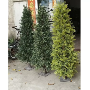 カスタマイズされた350cmの高さの人工ヒノキの木、装飾的なガラス繊維のヒノキの木の植物人工 - Product Image 3