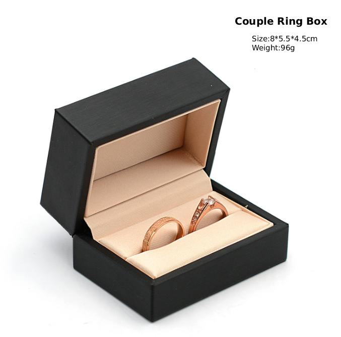 Black couple ring box