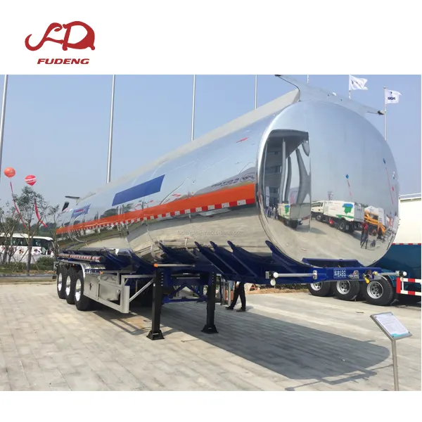 3 Axle 40000l 45000 Liter Trailer Trailer Bahan Bakar Bensin Kendaraan Truk Transport Aluminium untuk Dijual Di Afrika Selatan