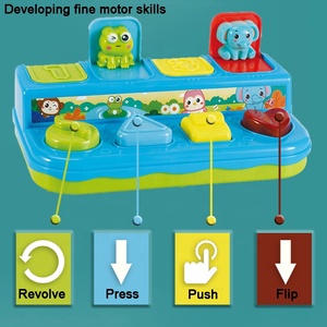 Interactive Pop up Animals Toy Bouncing <strong>Box</strong> Baby Fine Motor Skills Training Montessori Early Development Toy with Lights &amp; Music - Product Image 4