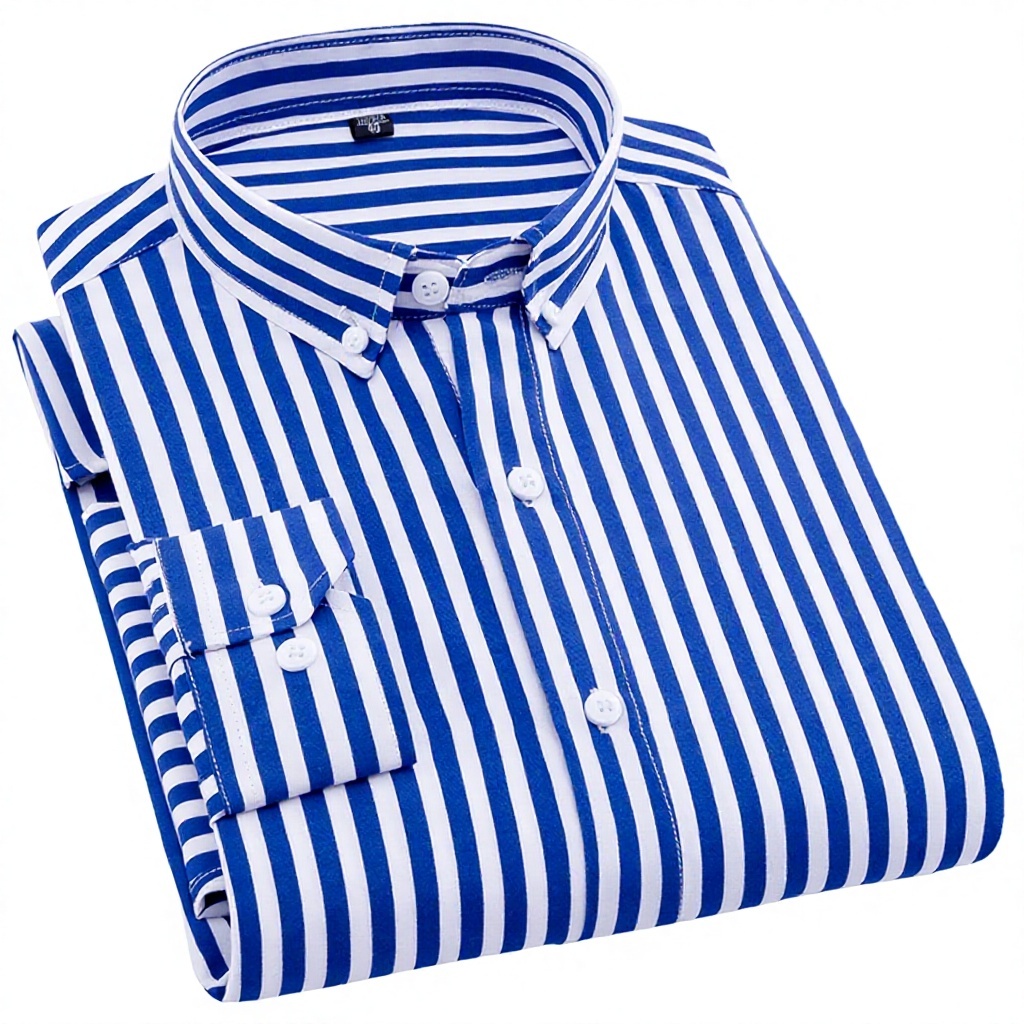 Bleu foncé avec des rayures blanches