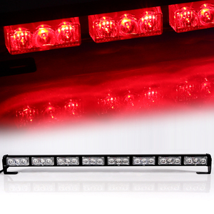 แถบไฟกระพริบ LED แบบกันน้ำสำหรับรถยนต์,ไฟเตือนไฟ LED สีฟ้าแดงแถบนำทางการจราจร - Product Image 3
