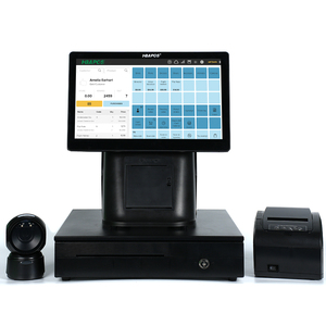 Nuevo modelo 15,6 ''+ 11,6'' Solución completa en blanco y negro Sistemas de máquina Pos de escritorio de doble pantalla para restaurante Overbook - Product Image 2