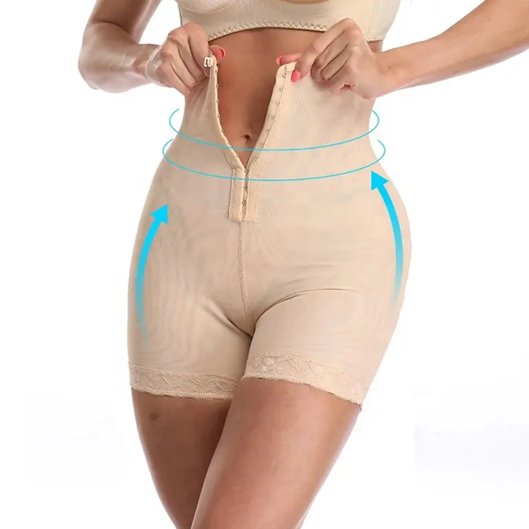 1122 kadın firma orta uyluk Slimmer yüksek bel Butt kaldırıcı karın kontrol vücut sıkılaştırıcı şekillendirici ince külot kanca ile
