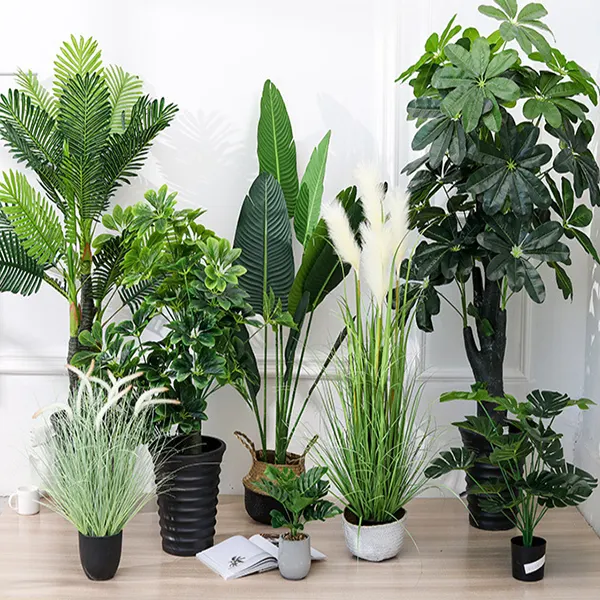 kunstpflanzen natürliches echtes greifbein 60 cm hoch monstera blätter topfbaum geteilt philo blätter innenraumbaum im topf