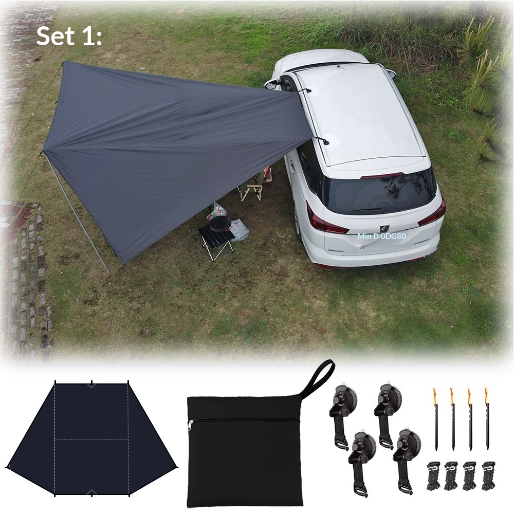Ground nail 4+wind rope 4+suction cup 4 black