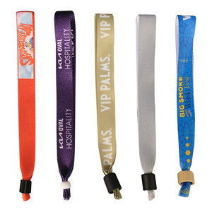 1K/213 Woven RFID NFC Wristband Eco-Friendly One-Time Use Fabric Bracelet with QR <strong>Code</strong> 13.56MHz NFC Printing - Product Image 1