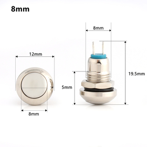 8mm Smd Moentary su geçirmez anahtarı dokunmatik anahtarı push button mini yuvarlak mini mekanik elektronik gümüş basmalı düğme anahtarı - Product Image 3