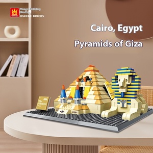 Wange Famous Landmark Building Blocks Toy 4210 Giza Pyramid in Cairo <strong>Egypt</strong> Small ABS Plastic Particles for Model Assembly - Product Image 5