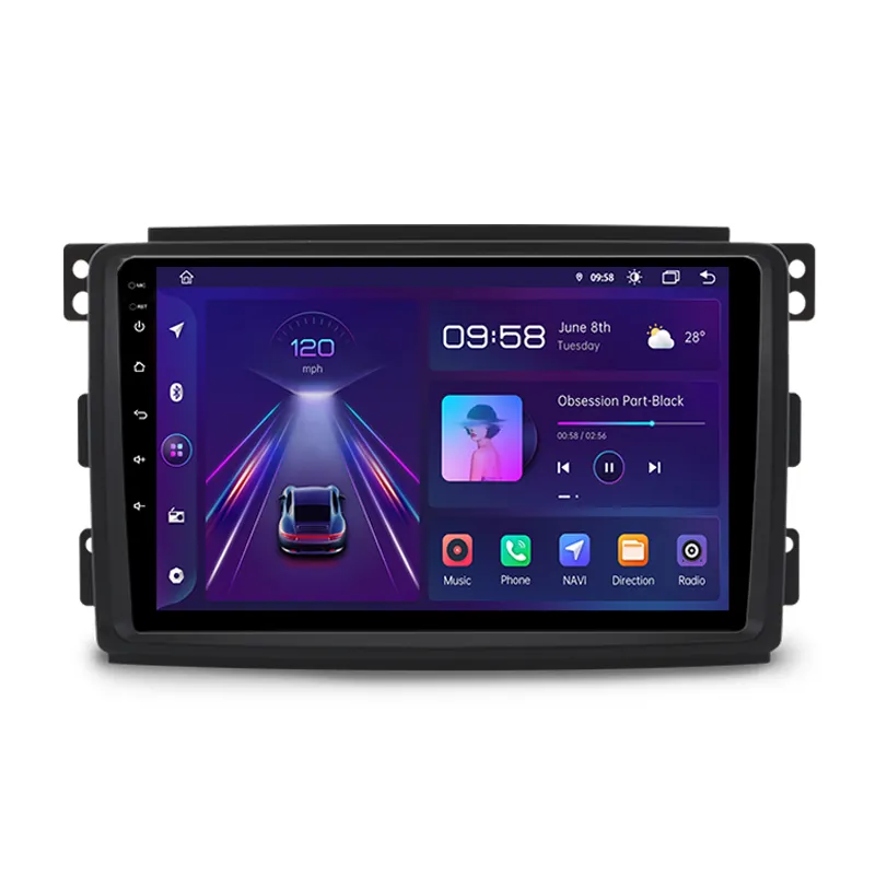 Junsun V1 Voice asia autoradio Touch Screen navigazione GPS DSP lettore DVD per auto per Smart Fortwo 2005-2010