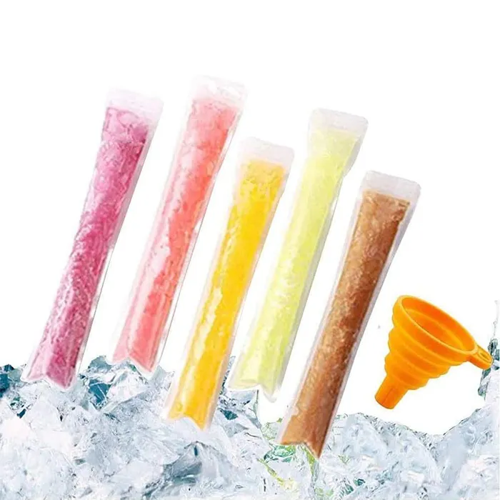 Özel baskılı plastik ambalaj 2*12 5.5*28cm şeffaf dondurulmuş makinesi ticari dondurma Pop Popsicle çanta