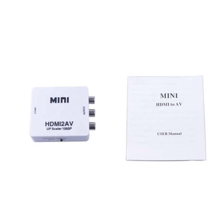 HDMI至AV缩放器适配器高清视频转换器盒HDMI至RCA AV/CVSB L/R视频1080P HDMI2AV支持NTSC PAL - Product Image 3