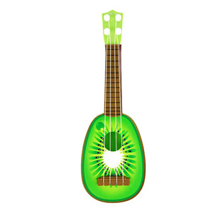 Ukelele de juguete para niños, 4 cuerdas, excelente sonido, guitarra simulada, instrumento Musical para principiantes, fresa - Product Image 3