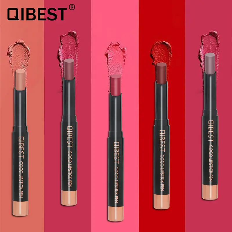 MOQ ขนาดเล็กฉลากส่วนตัว slim make up lip stick matte ดินสอลิปสติก