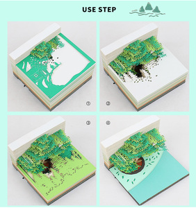 Shanghai-cubos de papel 3d para manualidades, marcapáginas, notas, serie de atracciones - Product Image 3