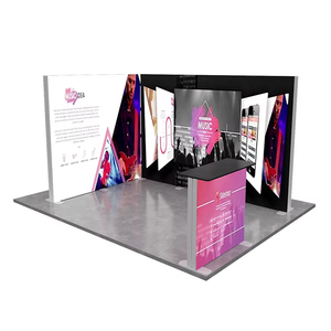 JiongChang Custom Fabric Light Box Exhibition Booth Design Trade Show Booth Display Led Tradeshow Lightbox Exhibit Display - Product Image 2