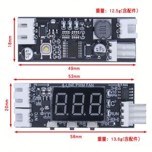 DC PWM 4ワイヤファン温度制御速度コントローラ12V 0.8Aシャーシコンピュータノイズリダクションモジュール3950 NTC - Product Image 4