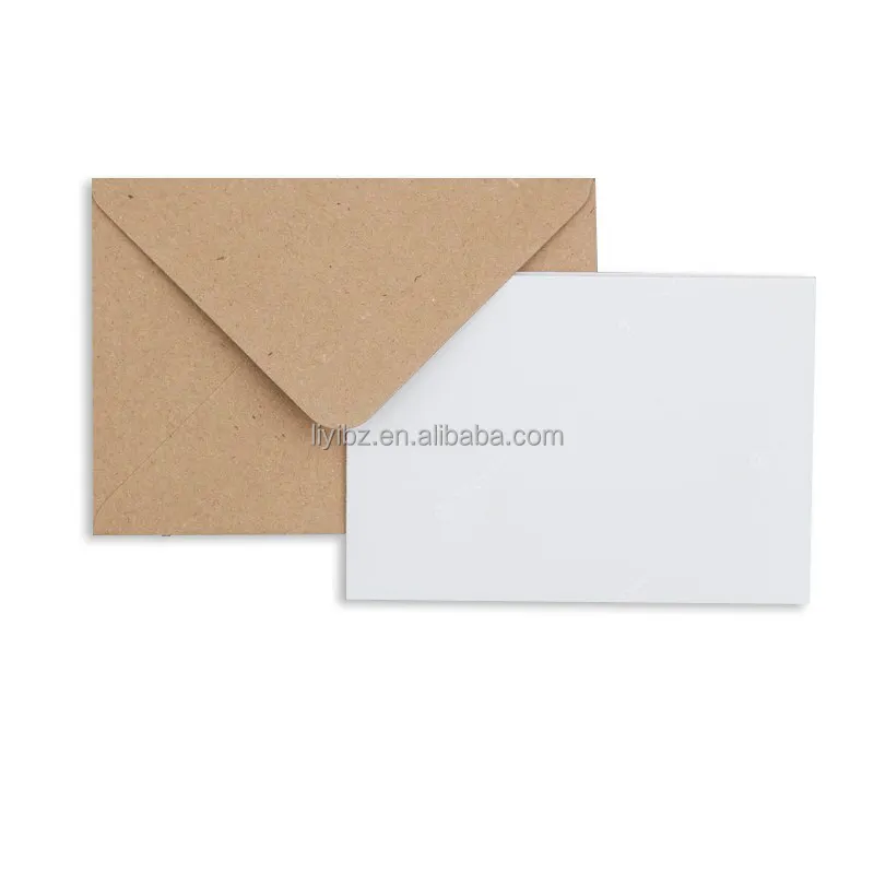 Aanpasbaar Met Verschillende Maten Complete Sets Van Kraftpapier Enveloppen Witte Verjaardag Bruiloft Uitnodiging Bedankt Kaart