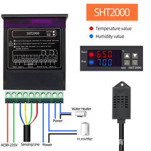 Controlador de humedad y temperatura SHT2000, pantalla con Sensor de temperatura y humedad - Product Image 3