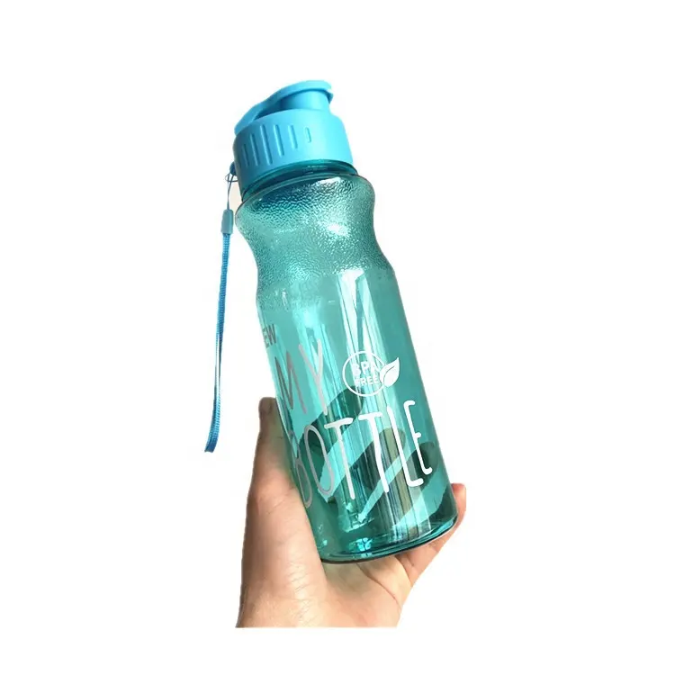 Модная прозрачная пластиковая бутылка для холодной воды, 600 мл