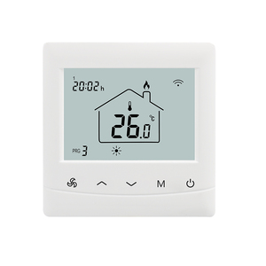 Design moderno 24V AC Modbus RTU termostato programmabile per la bobina del ventilatore unità di controllo della temperatura ambiente per appartamenti - Product Image 4