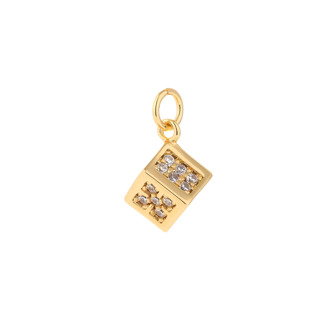 Pendentif dés en cristal