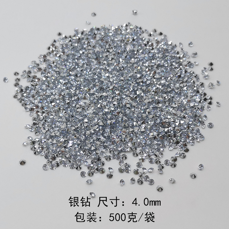 Sac de 500 g de diamants argentés de 4 mm