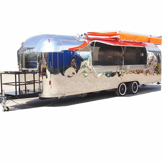 WECARE personnalisé grand camion de restauration mobile restauration concession airstream mobile pizza remorques de restauration rapide avec des équipements de cuisine complets