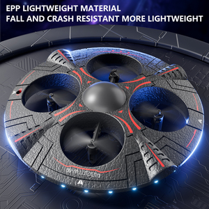 Renkli LED UFO uçan daire RC oyuncak uçak uzaktan kumanda ile piller dahil yeni çocuk hediye Epp köpük malzeme - Product Image 4