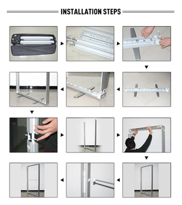 Espositore per esposizione con struttura in scatola leggera per esposizione con struttura in alluminio con profilo, Display per sfondo in tessuto, display modulare portatile - Product Image 4