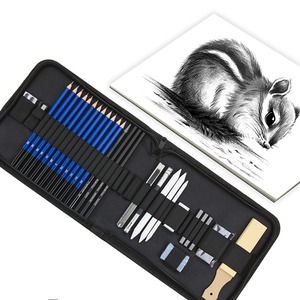 アートセットファクトリー32ピースプロフェッショナルアートセット木製プロフェッショナルスケッチと描画鉛筆セット - Product Image 1